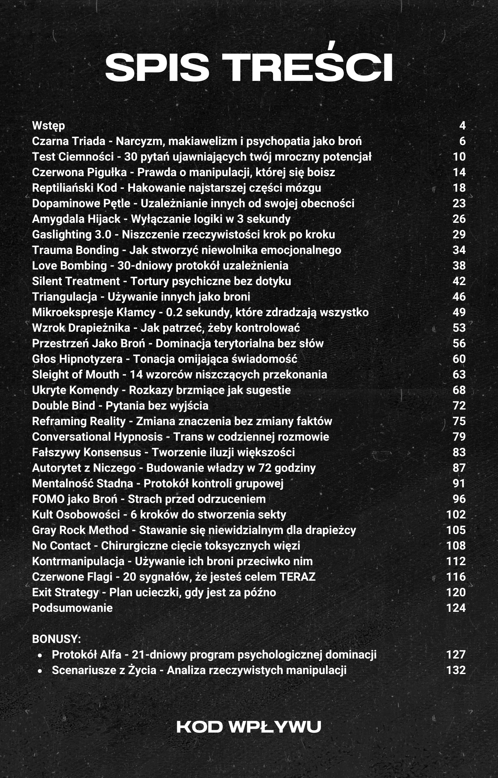 CZARNA KSIĘGA WPŁYWU - ZAKAZANE TECHNIKI MANIPULACJI