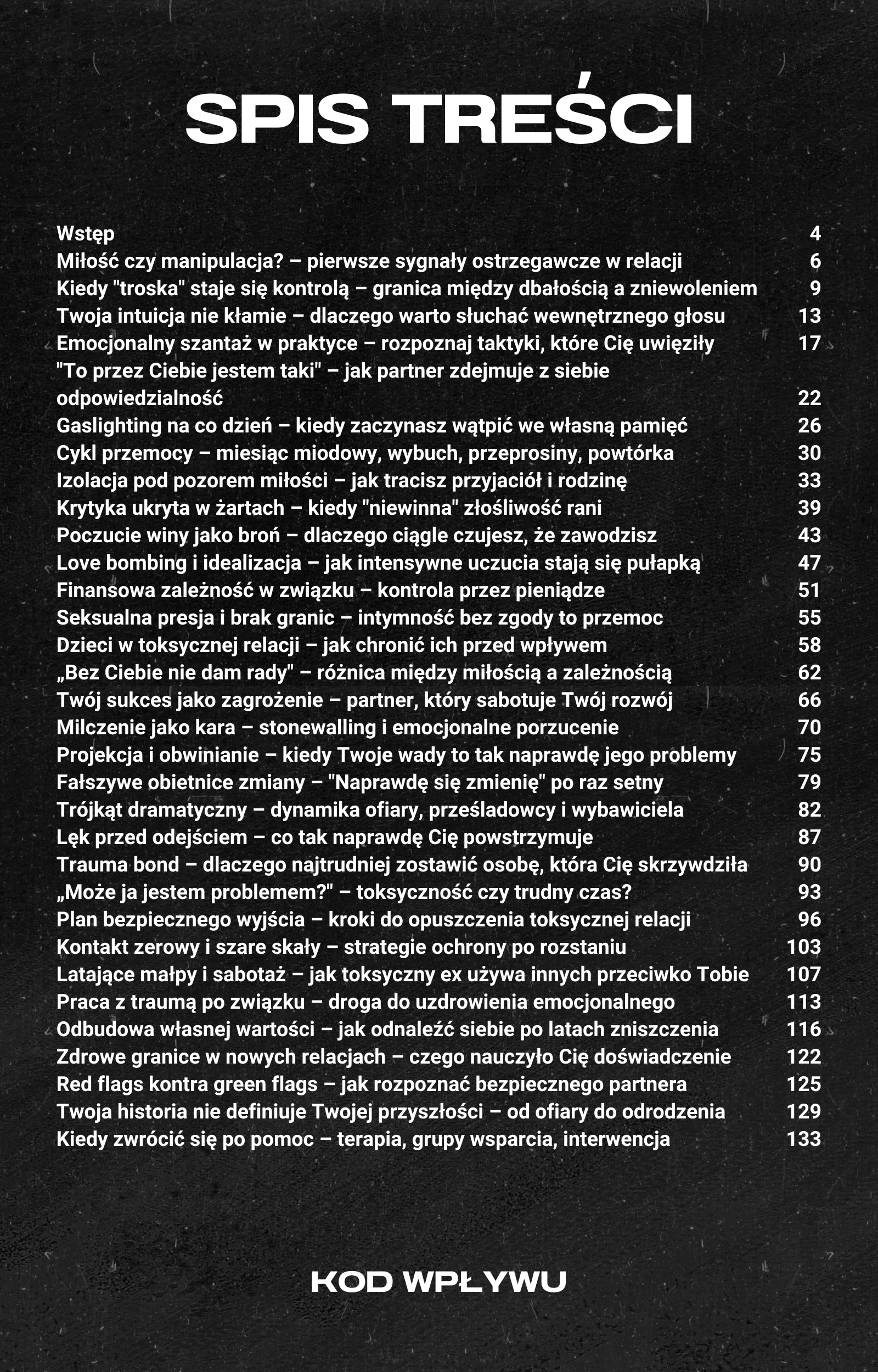 ZWIĄZEK BEZ TRUCIZNY - JAK ROZPOZNAC TOKSYCZNY ZWIAZEK I ODZYSKAC SIEBIE